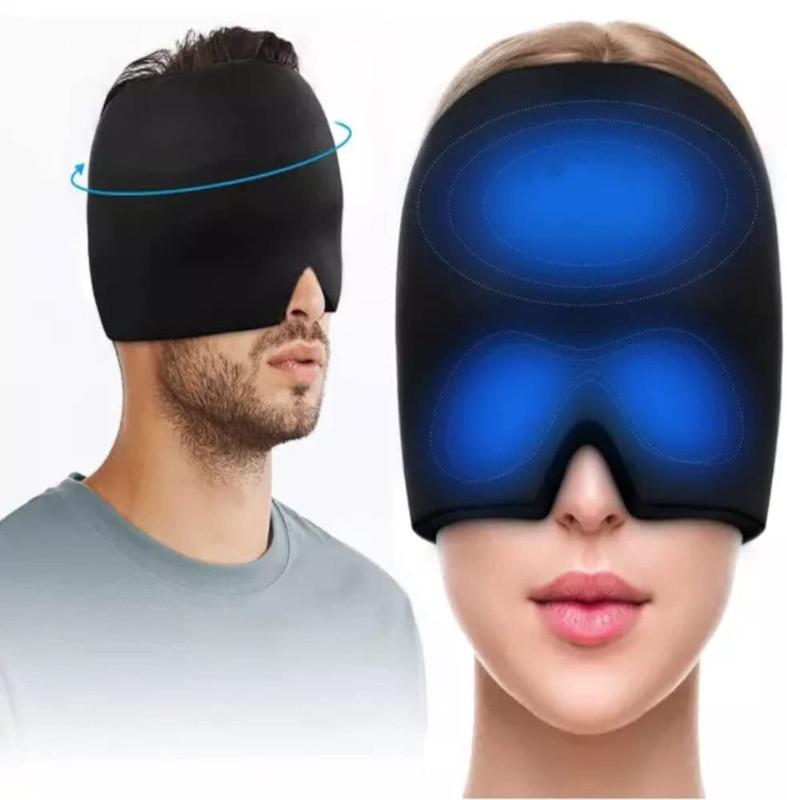 PINOPZA Migraine Relief Cap Headache Eye Mask for Puffy Eyes,Tension,Sinus&Stress Relief Head Support(Multicolor)