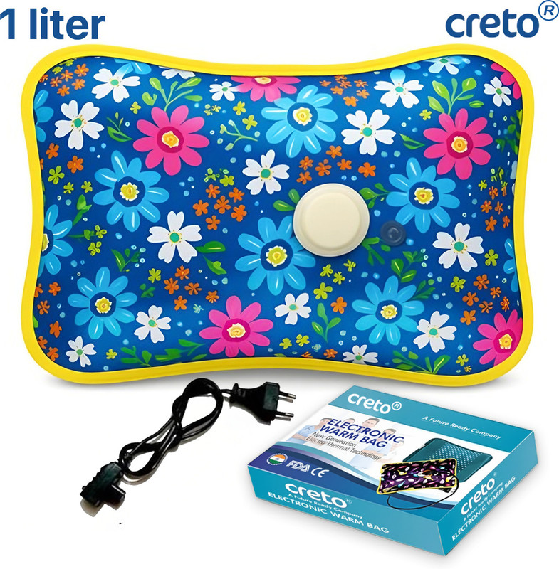 CRETO Winter Special Heat Bag Hot Gel Bottle Electric 1 L Hot Water Bag(Multicolor)
