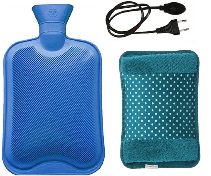 WATERLEAF Velvet Hand Pocket Heating Bag with Rubber Hot water bag for Joint & Muscle Pain Electrical 1 L Hot Water Bag(Multicolor)