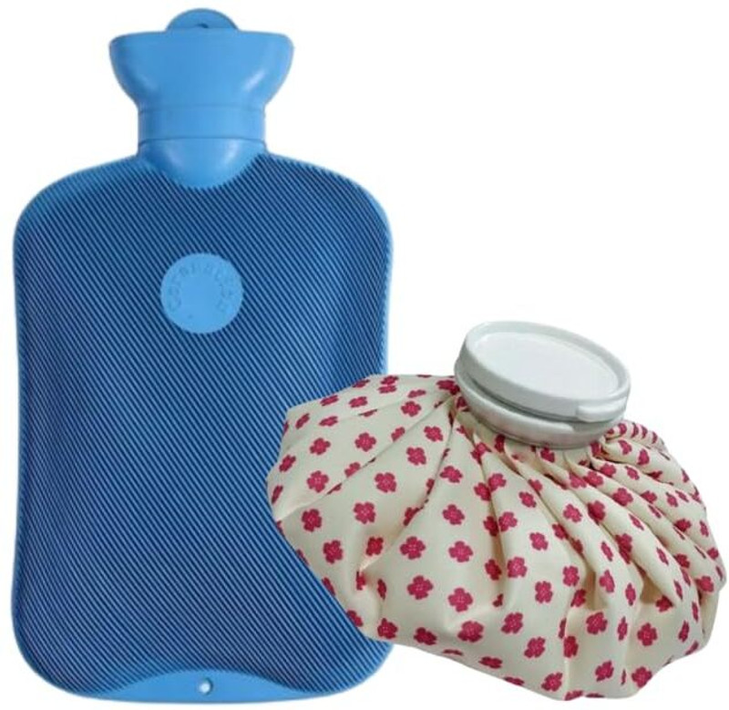 Da Novira Reusable Ice Bag & Rubber Hot Water bag Combo for Hot & Cold_Pain Relief Therapy Non Electrical 2 L Hot Water Bag(Multicolor)
