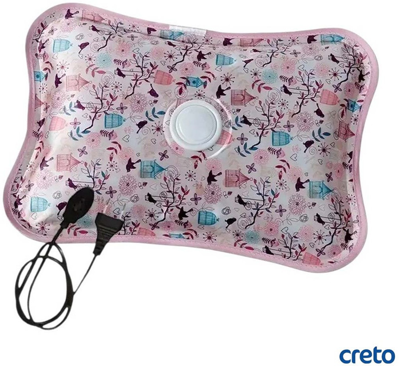 CRETO (Electric Hot Water Bag with Auto power Cut-off) Electric 1 L Hot Water Bag(Multicolor)