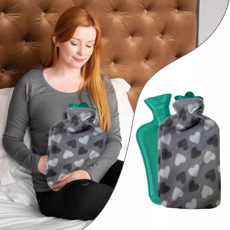 Da Novira 2L Rubber Hot Water Bottle With Printed Cover For Sports Injuries & Arthritis Non Electrical 2 L Hot Water Bag(Multicolor)