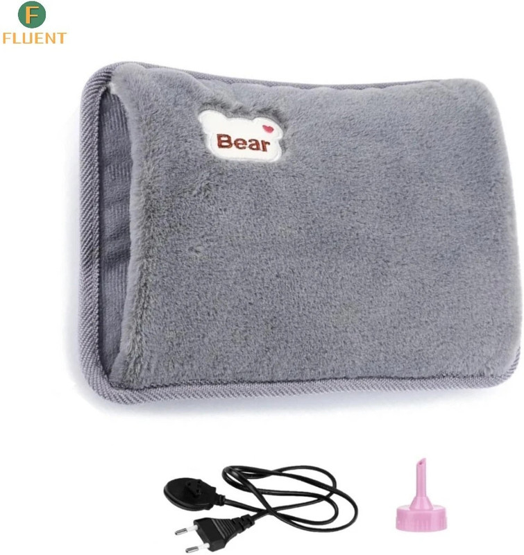 Fluent Electric Hot Water Bag with Auto Power Cut-Off for pain relief Warm Bag Electrical 1000 ml Hot Water Bag(Gray)