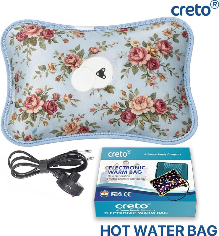 CRETO Winter Care- Pad Rechargeable Electric 1 L Hot Water Bag(Multicolor)