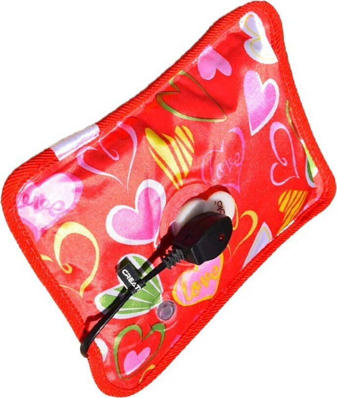 Aryshaa Premium Quality Electrothermal Electric Hot Water Bag For Joint & Muscles Pain Many Colours And Designs Electric 1 L Hot Water Bag(Multicolor)