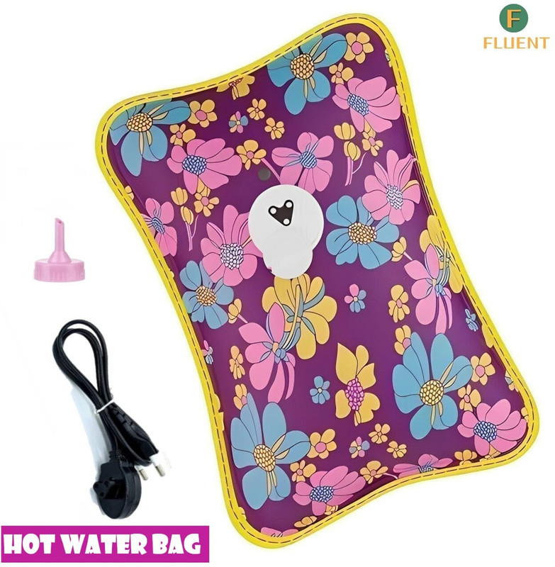 Ukarto Electric Hot Water Bag For Joints Periods Cramp Back Pain Relief Warm Bag Electrical 1000 ml Hot Water Bag(Multicolor)