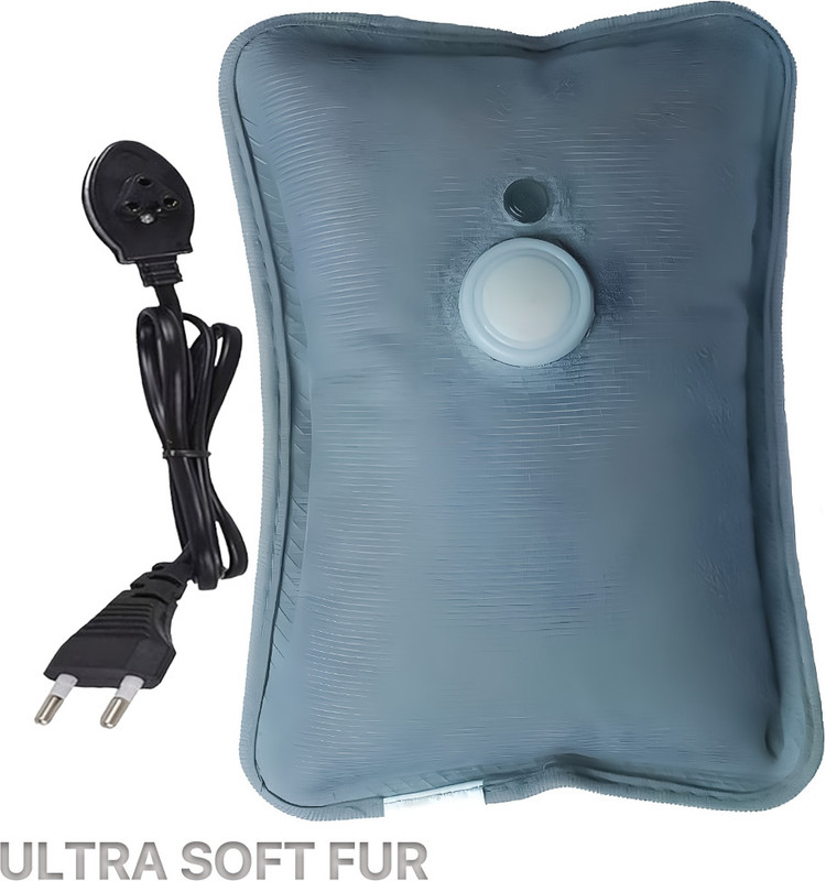 CRETO Gel Pad Premium Fur Velvet Heat Classic Electric 1 L Hot Water Bag(Black)