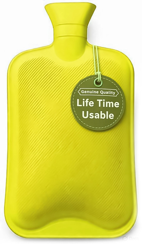 CRETO Non-Rechargeable Rubber Hot Water Bottle for Pain Relief Non Electric 1 L Hot Water Bag(Multicolor)