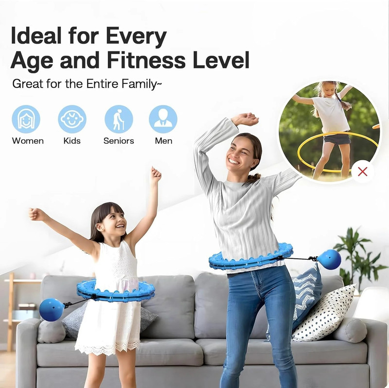 Trishaan Smart Weighted Hula Hoop for Weight Loss & Belly Fat Burn Hula Hoop(Diameter - 105 cm)