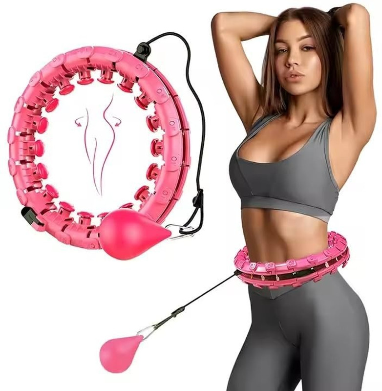 THREADFLUANT Secure-Lock Smart Hula Hoop for Fat Burning and Daily Exercise Hula Hoop(Diameter - 120 cm)