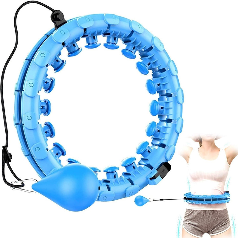 KIZJORYA 2 in 1 Fitness Exercise Abs Workout Hula Hoop (Diameter - 106 cm) Hula Hoop(Diameter - 106 cm)