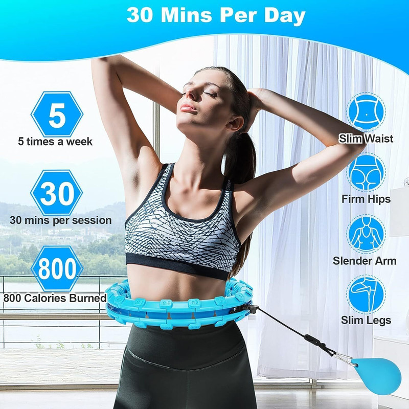 Trishaan Adjustable Fat Burning & Core Training Fitness Hoop Hula Hoop(Diameter - 130 cm)