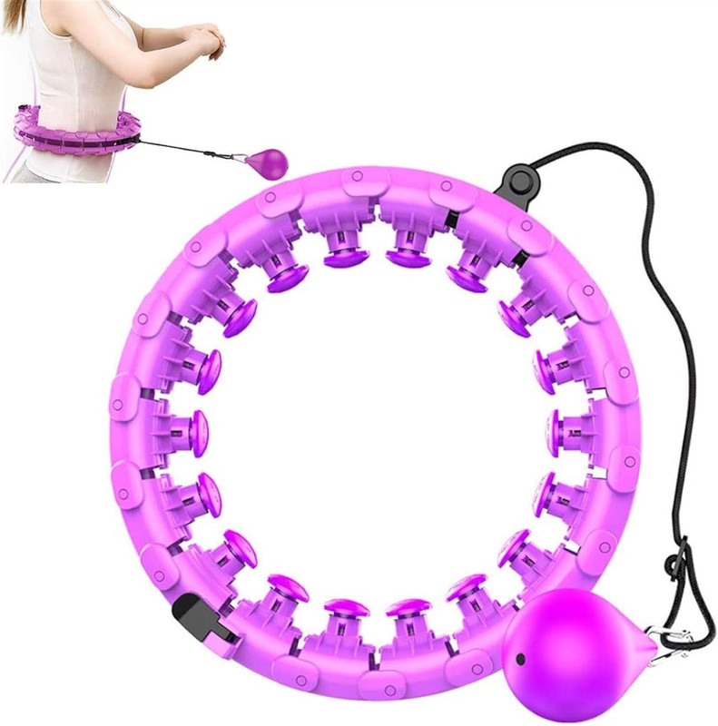 Votvy Fitness Massage Abdomen Exerciser, Waist Trainer with Auto Spinning Ball Hula Hoop(Diameter - 1 cm)