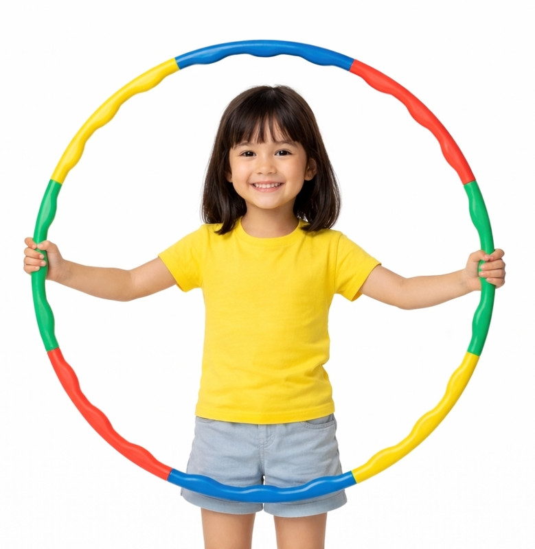 KHELOBACHO Kids Multicolor Hula Hoop Ring | Lightweight Exercise & Play Hoop for Children Hula Hoop(Diameter - 67 cm)