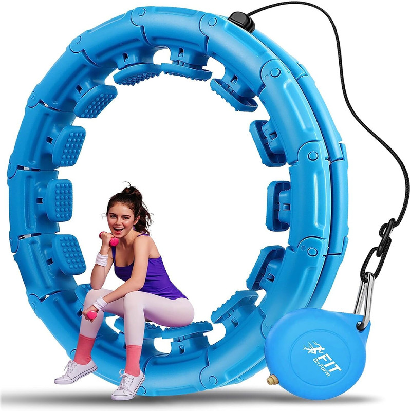 Trishaan Adjustable Waist Exercise Hoop with Auto-Moving Weight for Home Fitness Hula Hoop(Diameter - 130 cm)