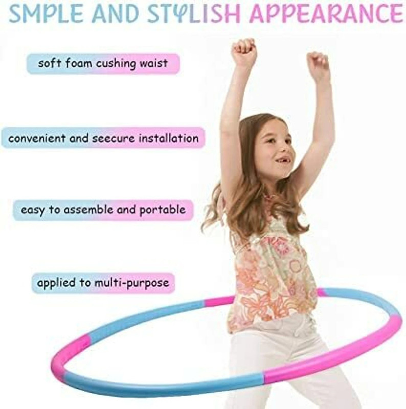 NAITRI Kids Hula Hoop Waist Fitness Ring Detachable Adjustable Multicolor Exercise Hoop Hula Hoop(Diameter - 65 cm)