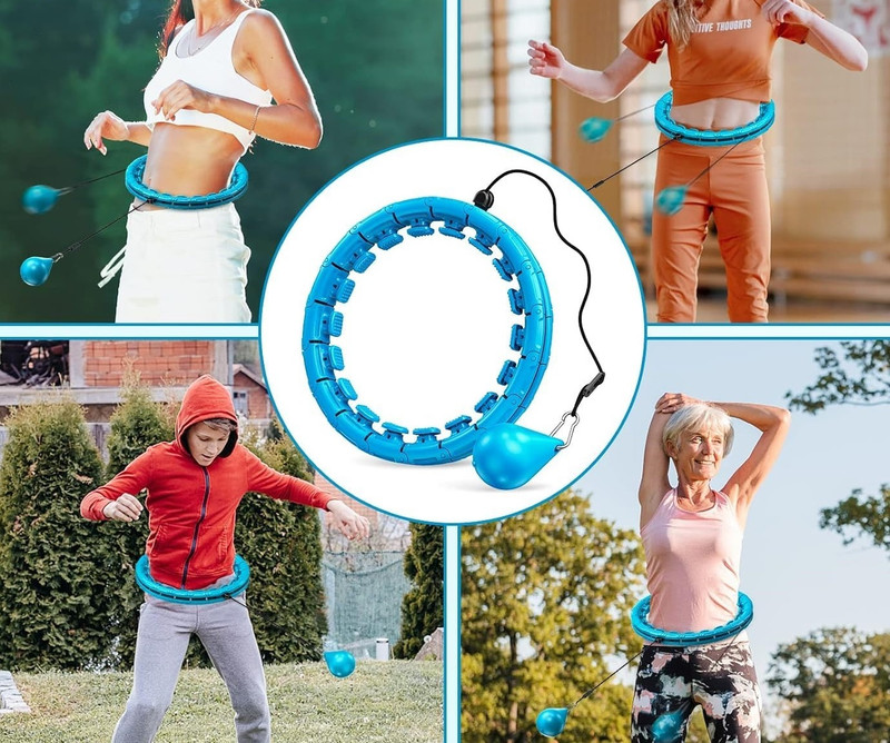 Trishaan Adjustable Smart Fit Hoop – Removable Links for Custom Waist Hula Hoop(Diameter - 130 cm)