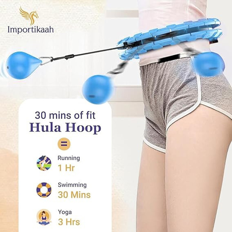 BLACK MIRROR Smart Weighted Hula Hoop for Adults Weight Loss Exercise Fit Hula Hoop(Diameter - 115 cm)