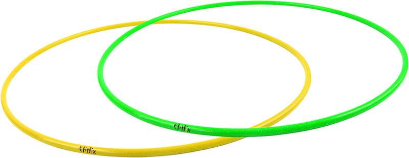 FITFIX Hula Hoop Non-Collapsible (Multi Color)(22 Inch / 55 Cm Diameter,Pack of 2 Pcs) Hula Hoop(Diameter - 55 cm)