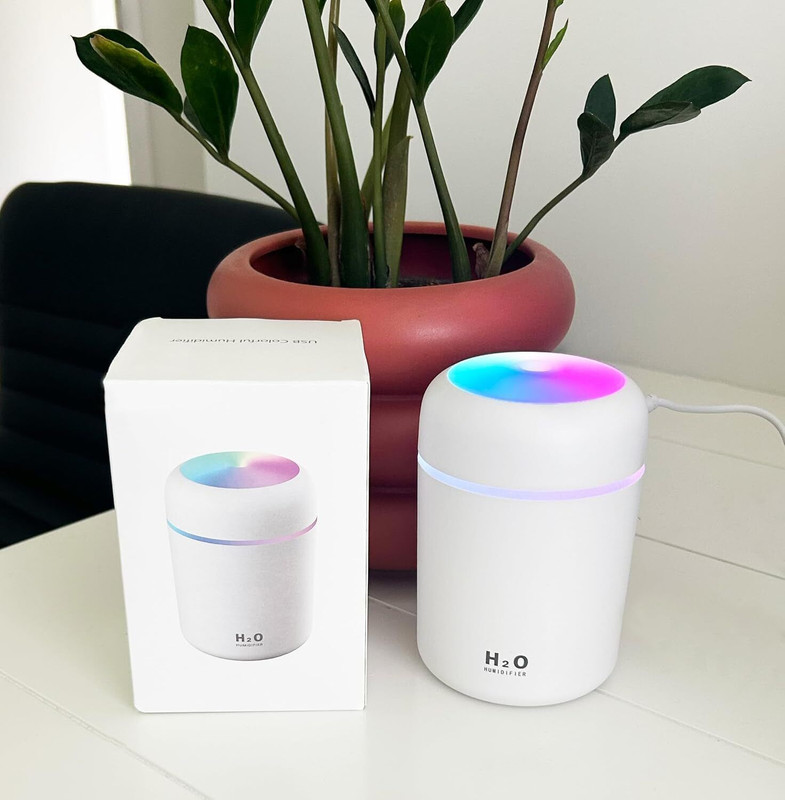 Kliger Store Room Humidifier With Colorful Light For Room, Bedroom, Office (Multicolor), 300 ML Humidifier