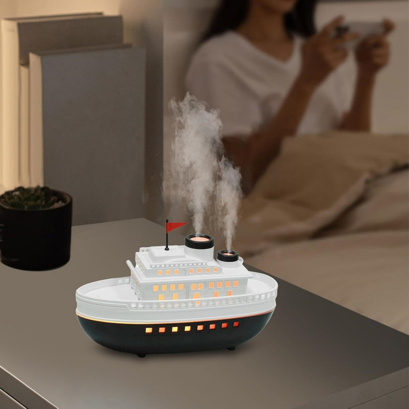 VELUZA Room Room Cruise Ship Design Cool Mist Humidifier with Jellyfish Fog Mode Humidifier Humidifier