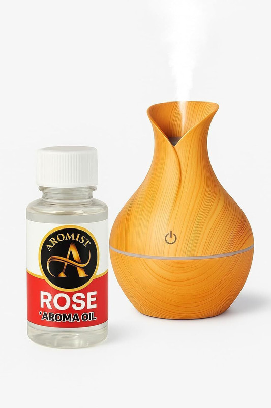 Aromist Room Rose Fragrance Surahi Humidifier (Light Brown) Humidifier