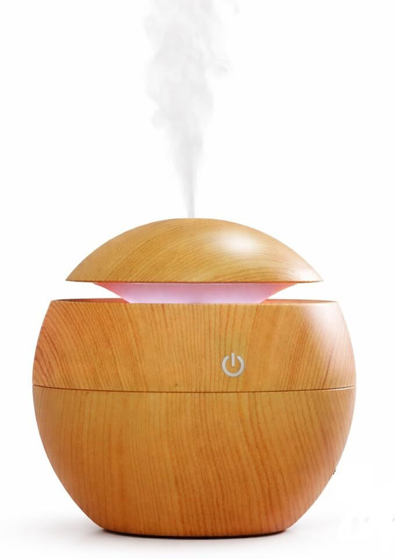 JINKI Room Wooden Finish Aroma Humidifier with LED Light for Home Office Humidifier