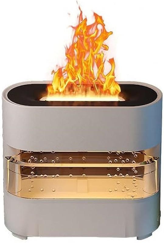 ZOMBULA Room Rain Drops Flame Humidifier, Colorful Rain and Fire Aroma Diffuser Humidifier