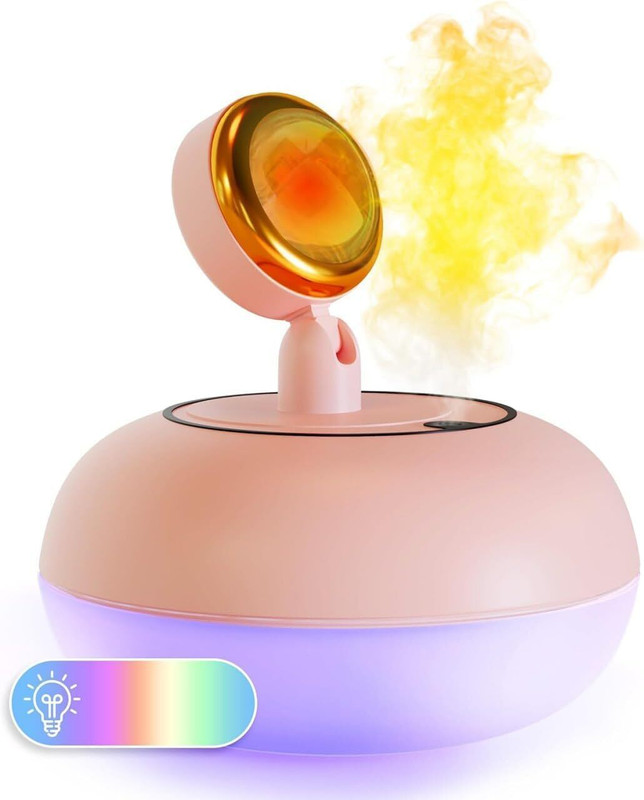 venimall Room Upgraded Aromatherapy Diffuser with Sunset Lamp Humidifier