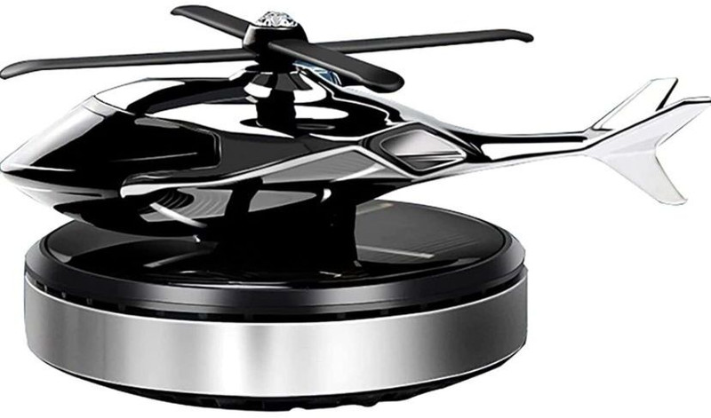 RohanEshop Room Helicopter car Solar Perfume air freshener Rotating Dashboard Accessories (Grey) Humidifier