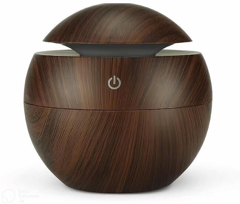 ShoppoStreet Wooden Aroma Diffuser Humidifier cool mist Air Diffuser Air Purifier for bedroom Portable Room Air Purifier(BLACK)