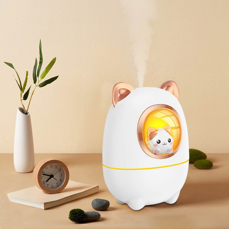 Gift Dvaar Room Cartoon Cat Aroma Humidifier with LED Lights Humidifier