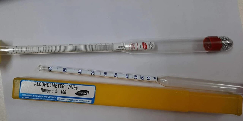 NAUDH ALCOHOLOMETER (0 TO 100%) Hydrometer