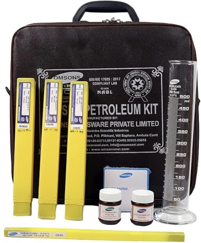 CHANDOKS Omsons Petroleum Density Kit with NABL Calibration Certificate for Petrol Pumps Hydrometer