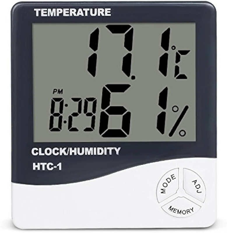 GoodsBazaar HTC-1 Digital Hygrometer Thermometer Humidity Meter With LCD Display Hydrometer