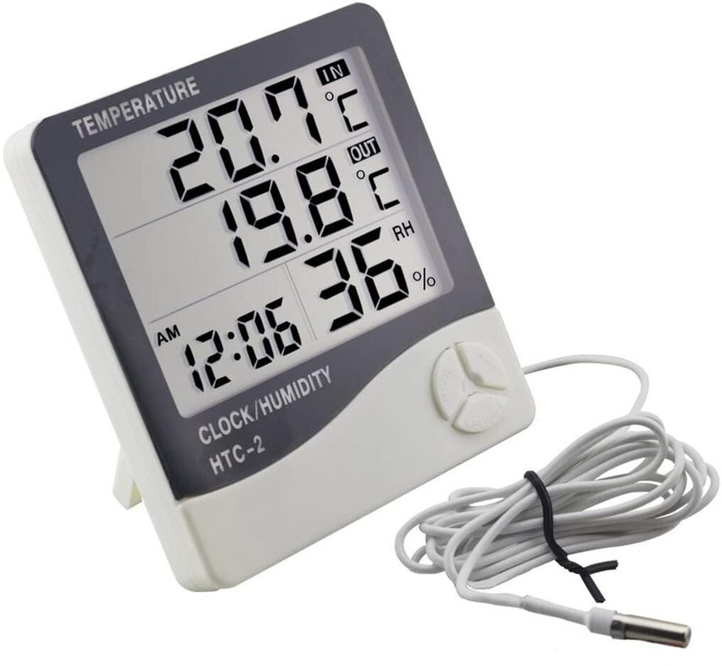 Tusmad Plastic Digital Indoor Cum Outdoor Thermo-Hygrometer Hydrometer