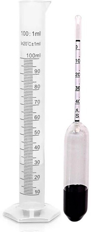 MITLAB Milk Lactometer (Double Tested) with 100ml Cylinder for Accurate Purity Check Hydrometer