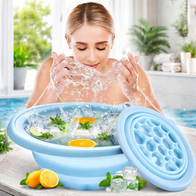 TCOZA 1 L Silicone Multi Purpose Water Purifier Bowl Ice Bucket(Blue)