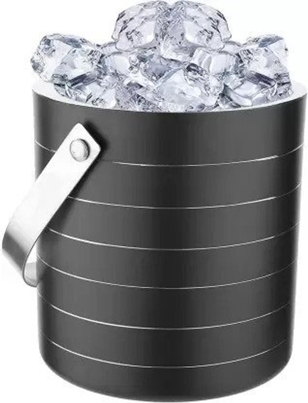SHIYON 1.5 L Steel SteelIce Bucket with Tong with Tong Perfect Home ,Mixing Bar Set Tools. Ice Bucket(Steel)