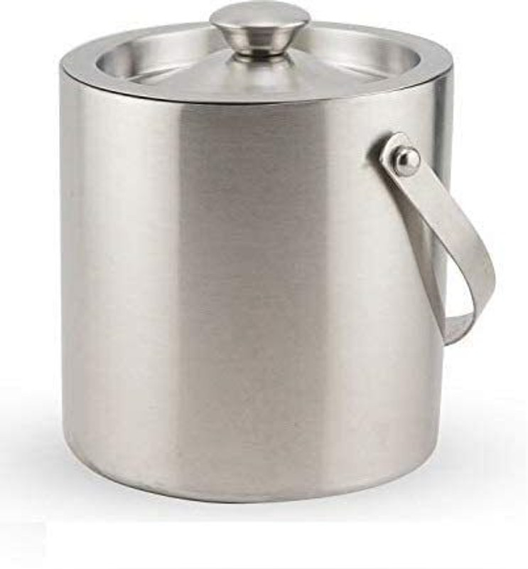BARDECOR 1 L Steel ICE BUCKET MATT 1 LTR Ice Bucket(Silver)