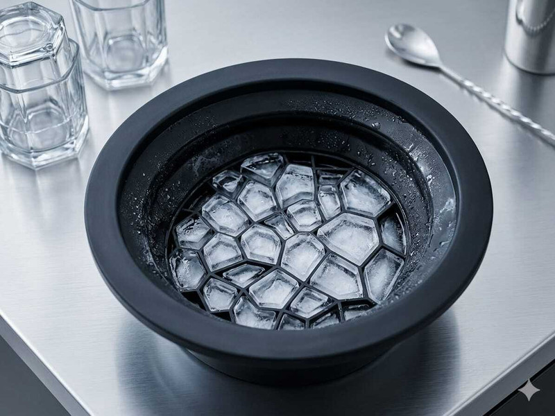 Dimarting global 1.2 L Silicone sku-face ice bowl 1 Ice Bucket(Black)