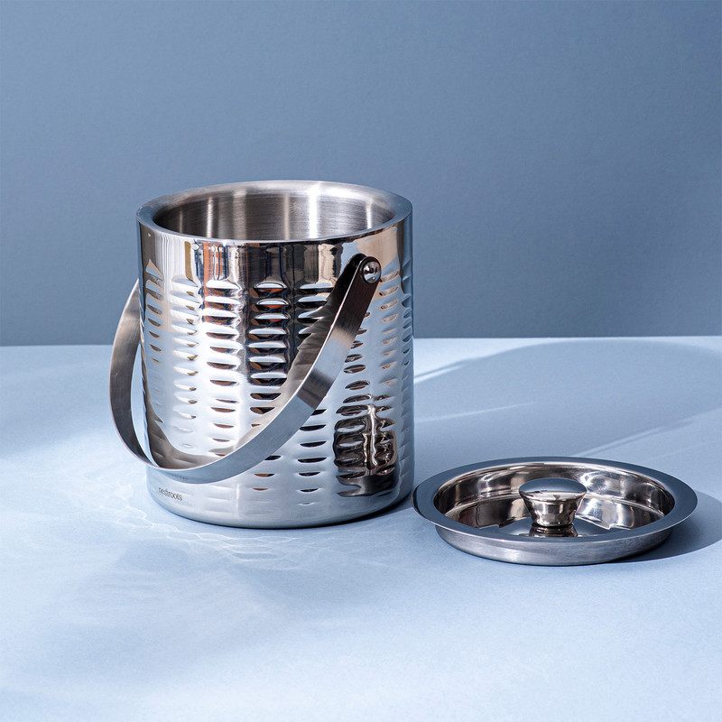 nestroots 1 L Steel NRIMTICBKT009 Ice Bucket(Silver)