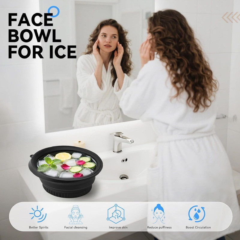 RBGIIT 4 L Silicone Ice Round Bucket IB18 Ice Bucket(Black)