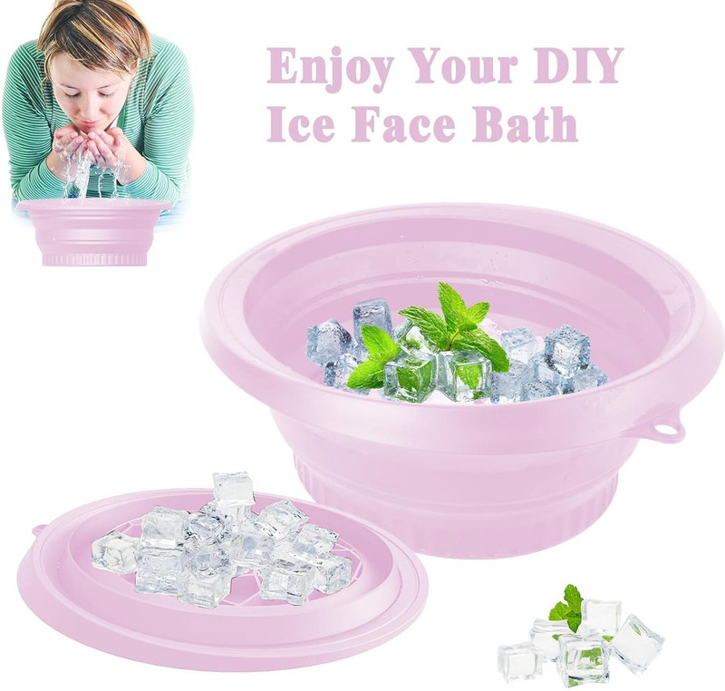 Boricha enterprises 1 L Silicone Ice Facial Bowl for Fresh Skin Feeling Ice Bucket(Purple)