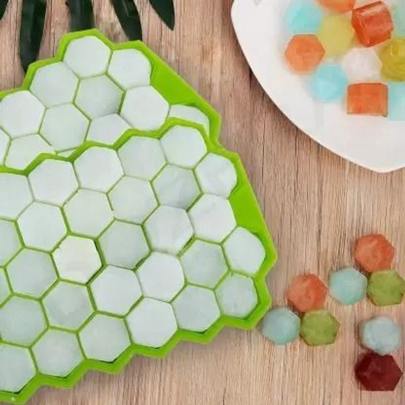 Jay Fashion Bazar 0.1 L Silicone Silicone Ice Cube Tray Trays with Lid for Freezer Silicone Tray Ice Bucket(Multicolor)