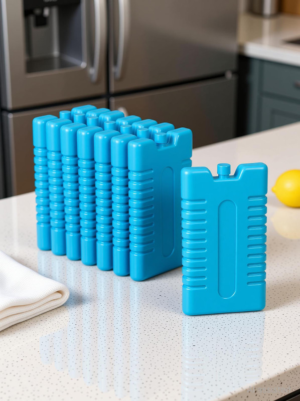 Ecommercehub 0.3 L Plastic 08PCS Cooler Pack for Cold Pack, Perfect for Keeping Food Or Beverages Cooler Ice Bucket(Blue)