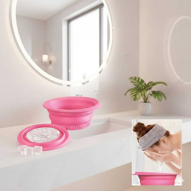 Gesto 1 L Silicone Ice Facial Bowl for Cooling Skin Wash Ice Bucket(Green)