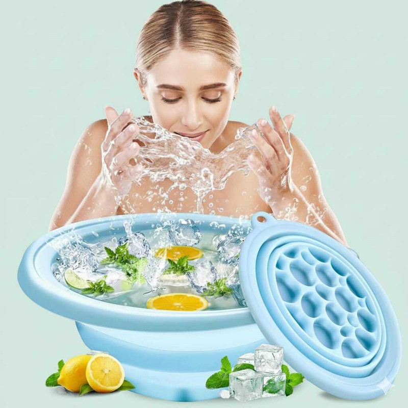 Vinto Fashion 1 L Silicone Kitchen Water Purifier Bowl Ice Bucket(Blue)