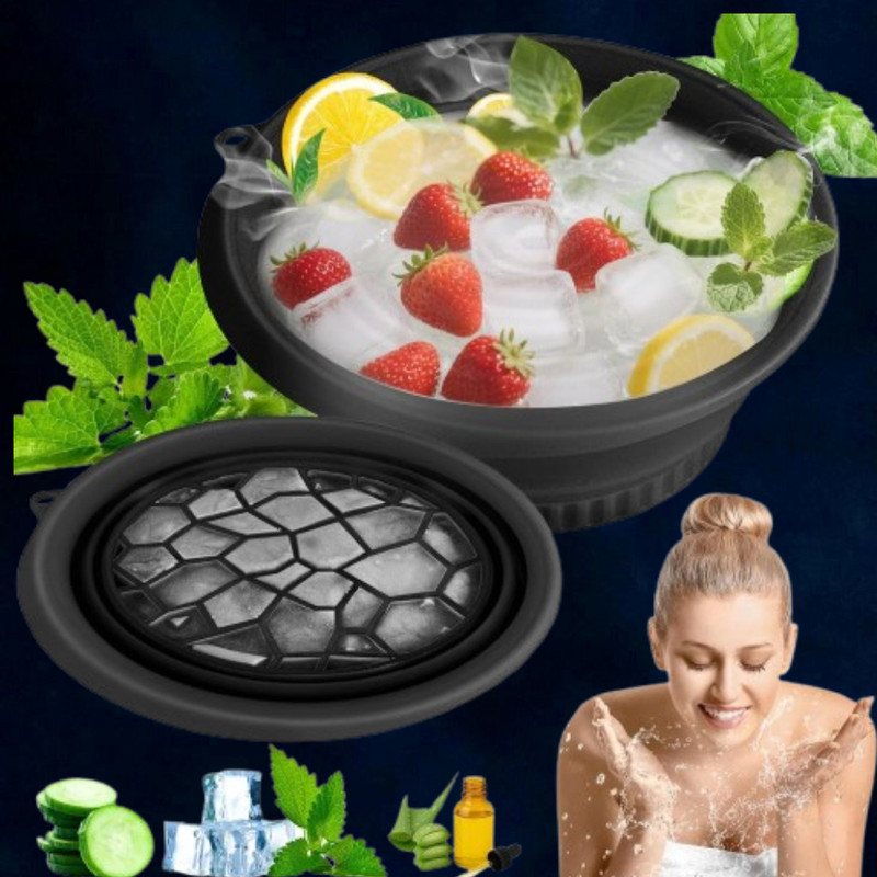 REDITEX 1 L Silicone Silicone Ice Facial Bowl for Relaxing Home Spa Ice Bucket(Black)