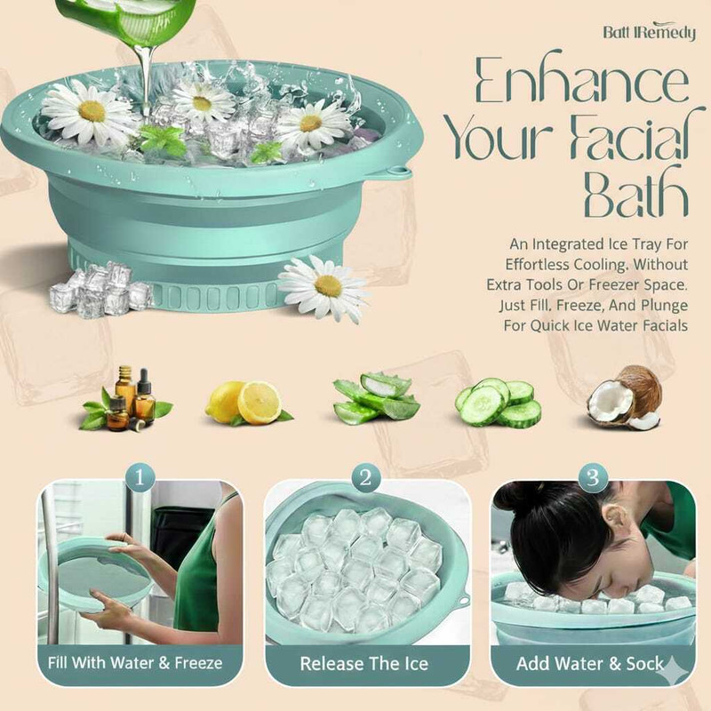 VRAJDHAM 1 L Silicone Easy Clean Water Cleaning Bowl Ice Bucket(Multicolor)